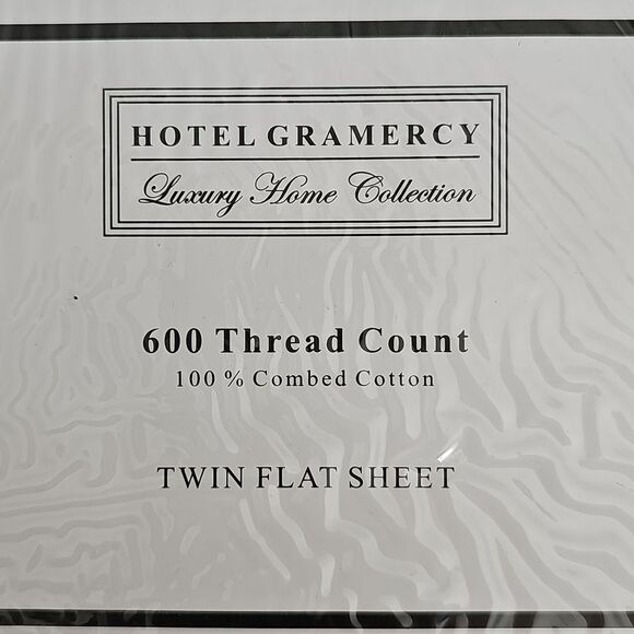 NWT Hotel Gramercy 600 Thread Count Flat Sheet, White, Size TWIN - Picture 3 of 4